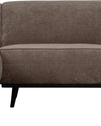 Hjørnesofa Woood Statement Venstrevendt 274x210 Taupe Brama Jacquard Ribstof Fløjlsagtigt Udtryk