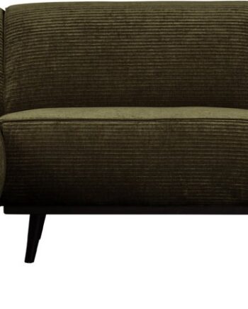 Hjørnesofa Woood Statement Venstrevendt 274x210 Varm Grøn Vævet Jacquard Ribstof Fløjlslook Bonell Fjedre Høj Komfort