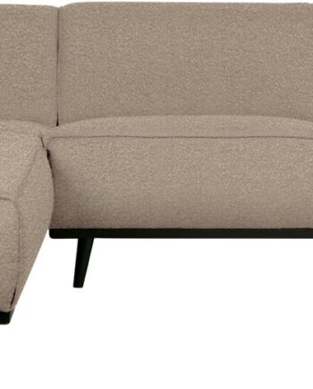Hjørnesofa Woood Statement Venstrevendt Beige Boucl 274x210 Høj Komfort