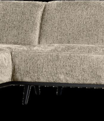 Hjørnesofa Woood Statement Venstrevendt Beige Strukturvelour 274x210