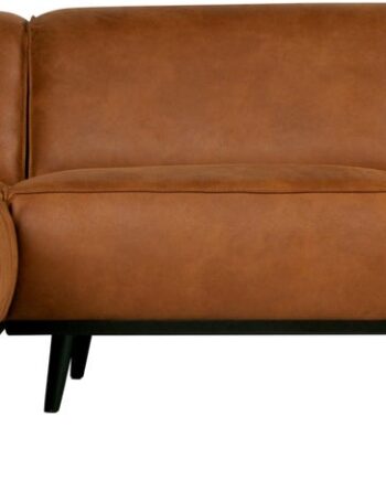 Hjørnesofa Woood Statement Venstrevendt Chaiselong Cognac Kunstlæder B274xd210xh77