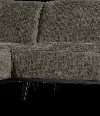 Hjørnesofa Woood Statement Venstrevendt Frost Struktureret Velour 274x210