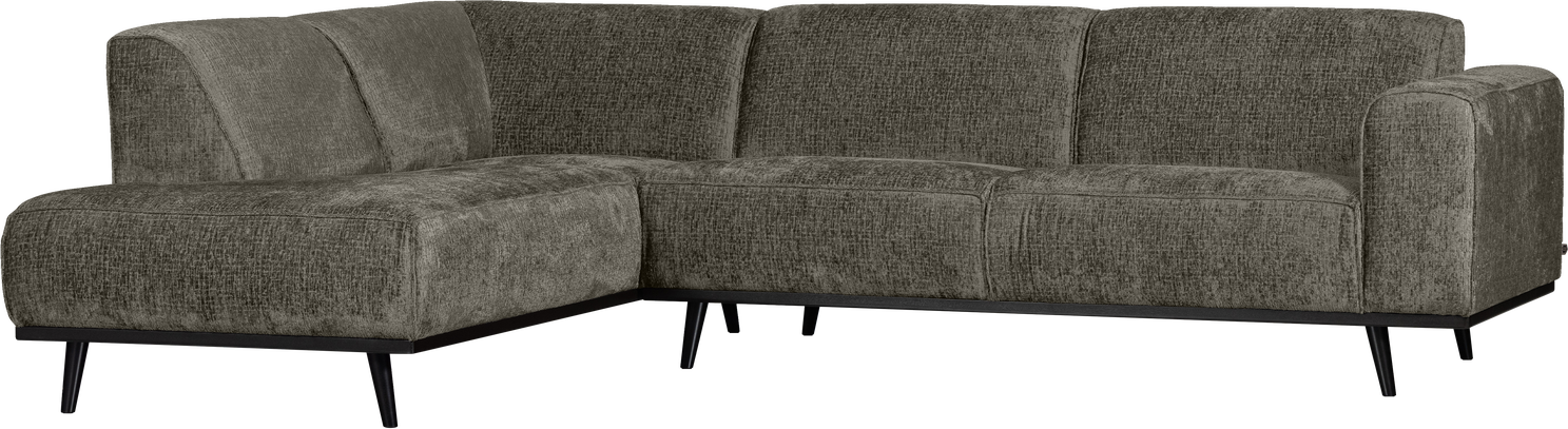 Hjørnesofa Woood Statement Venstrevendt Frost Struktureret Velour 274x210