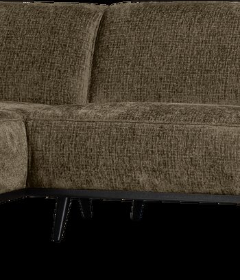 Hjørnesofa Woood Statement Venstrevendt Grøn Bonsai Struktureret Velour B274d210h77