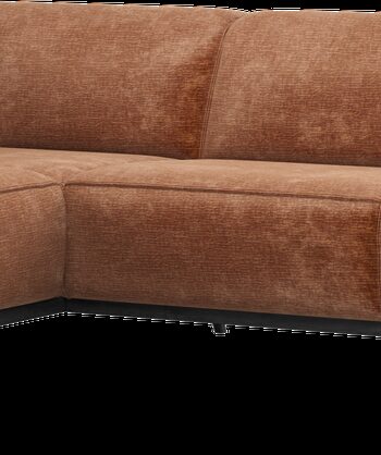 Hjørnesofa Woood Statement Venstrevendt Terrafarvet Velour Chenille Chaiselong 274x210