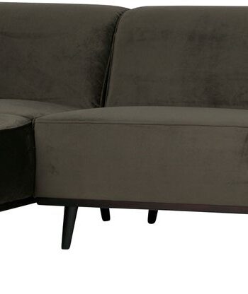 Hjørnesofa Woood Statement Venstrevendt Varm Grøn Jarra Velour 274x210