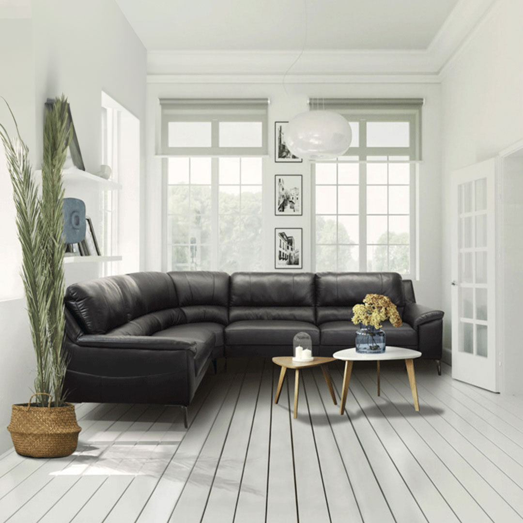 Hjort Knudsen Cozy Hjørnesofa ægte Læder