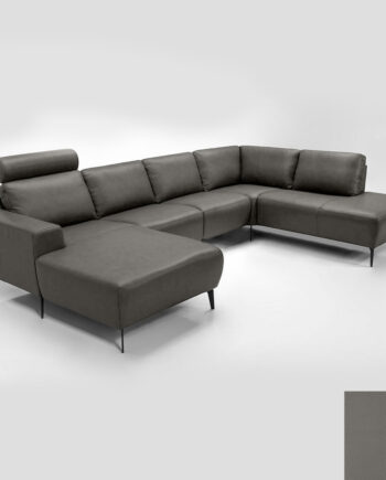 Hjort Knudsen Napoli Sofa Semianilin Læder Semianalin 378 Light Grey
