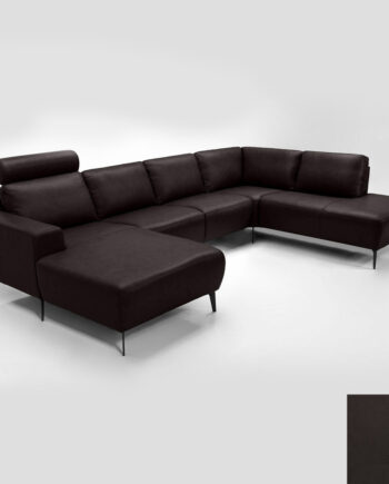 Hjort Knudsen Napoli Sofa Semianilin Læder Semianalin 385 Dark Brown
