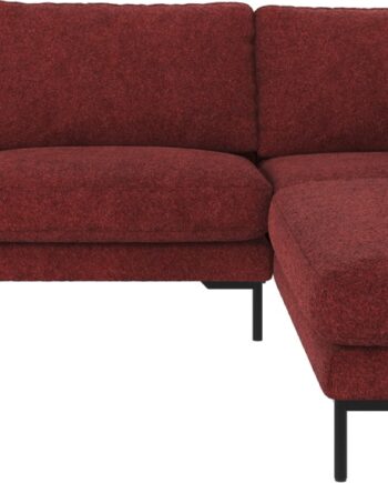 Højrevendt Hjørnesofa Rowico Corwin Anna Rød Polyester Med Sorte Metalben 83266226