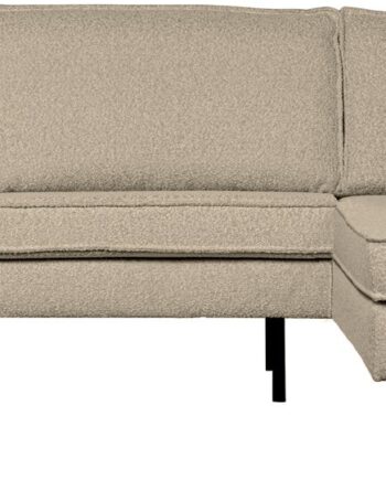 Højrevendt Hjørnesofa Woood Rodeo Beige Colmar Boucl Loungesofa Metalben 85x266x213