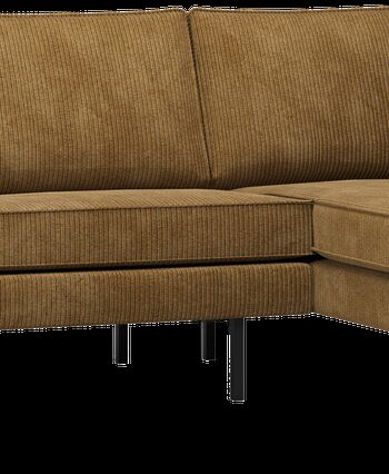Højrevendt Hjørnesofa Woood Rodeo Honninggul Remy Rib Stof H85xb266xd213