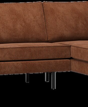 Højrevendt Hjørnesofa Woood Rodeo Rustbrun Remy Rib Kordfløjl B266d213h85