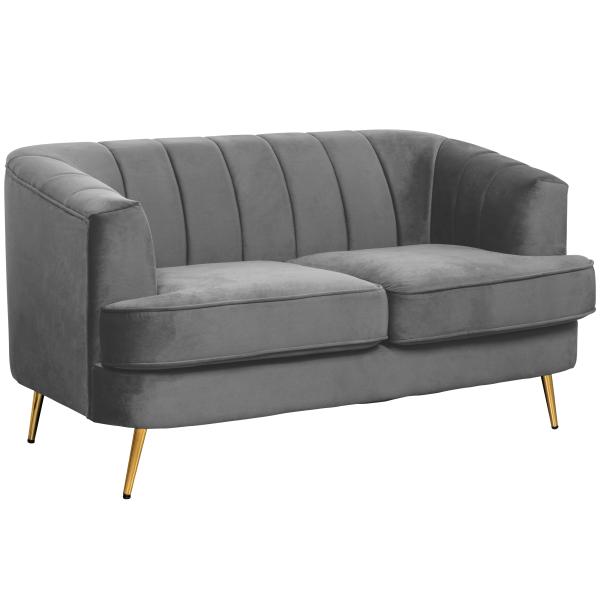 Homeville Andria Pers Velour Mørkegrå 144x89x79cm