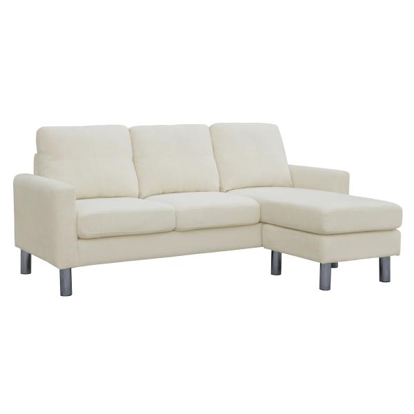 Homeville Atlanta Højre Venstrevendt Plys Beige 186x136x86cm