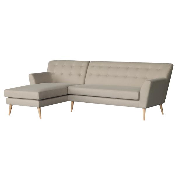 Homeville Padova Venstrevendt Stof Beige 274x143x90cm