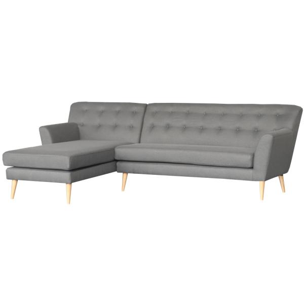Homeville Padova Venstrevendt Stof Mørkegrå 274x143x90cm
