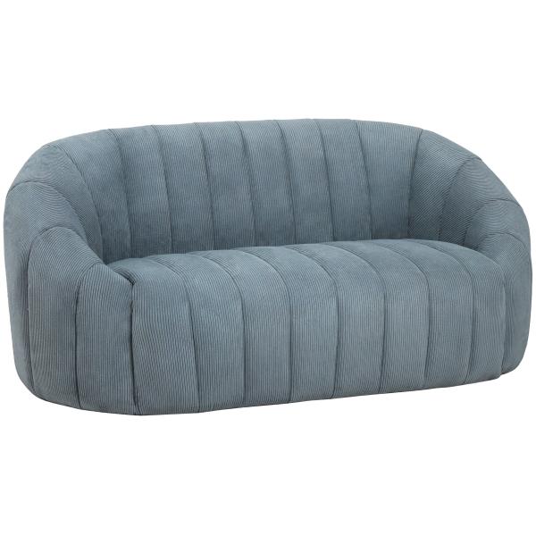 Homeville Parma Pers Sofa Fløjl Dueblå