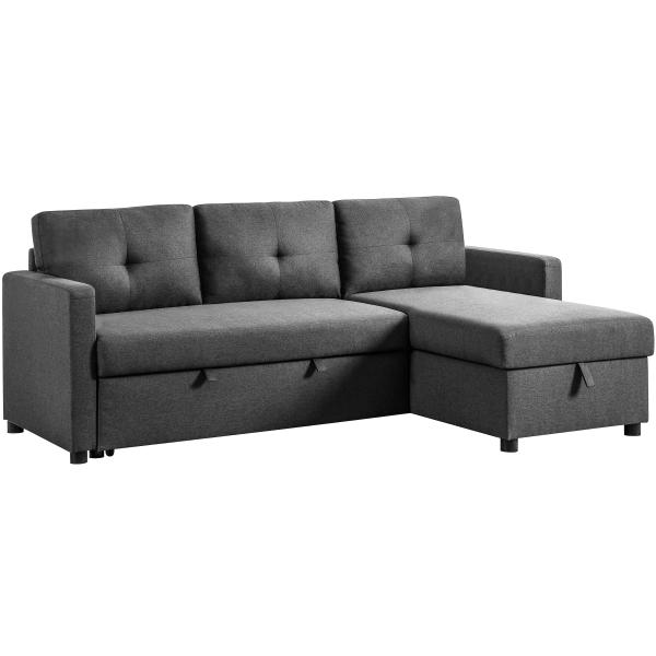 Homeville Seattle Højre Venstrevendt Mørkegrå 202x135x86cm