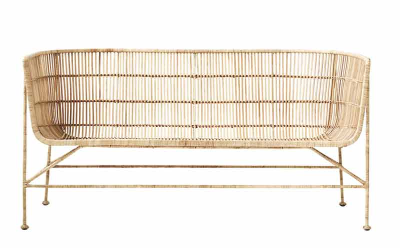 House Doctor Cuun Sofa Armlæn Rattan Natur 140