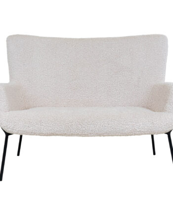 House Nordic Glasgow Sofa Hvid Kunstig Lammeskind Med Sorte Ben 128