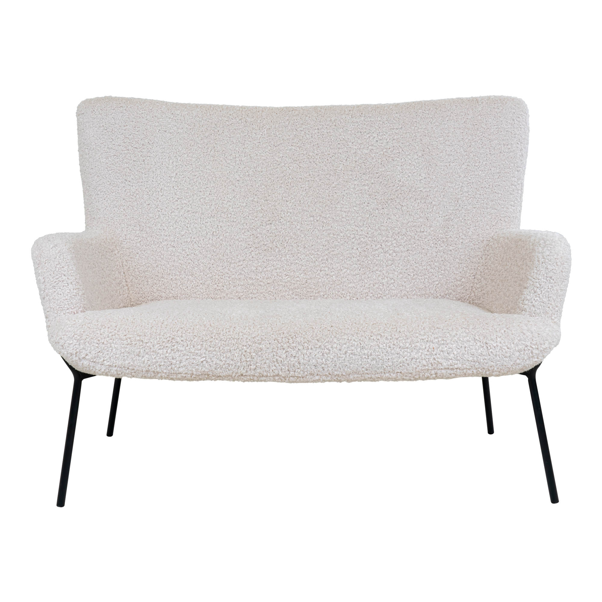 House Nordic Glasgow Sofa Hvid Kunstig Lammeskind Med Sorte Ben 128