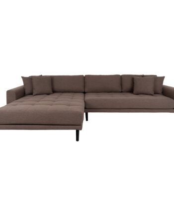 House Nordic Lido Lounge Sofa Venstrevendt Brun Hn1055