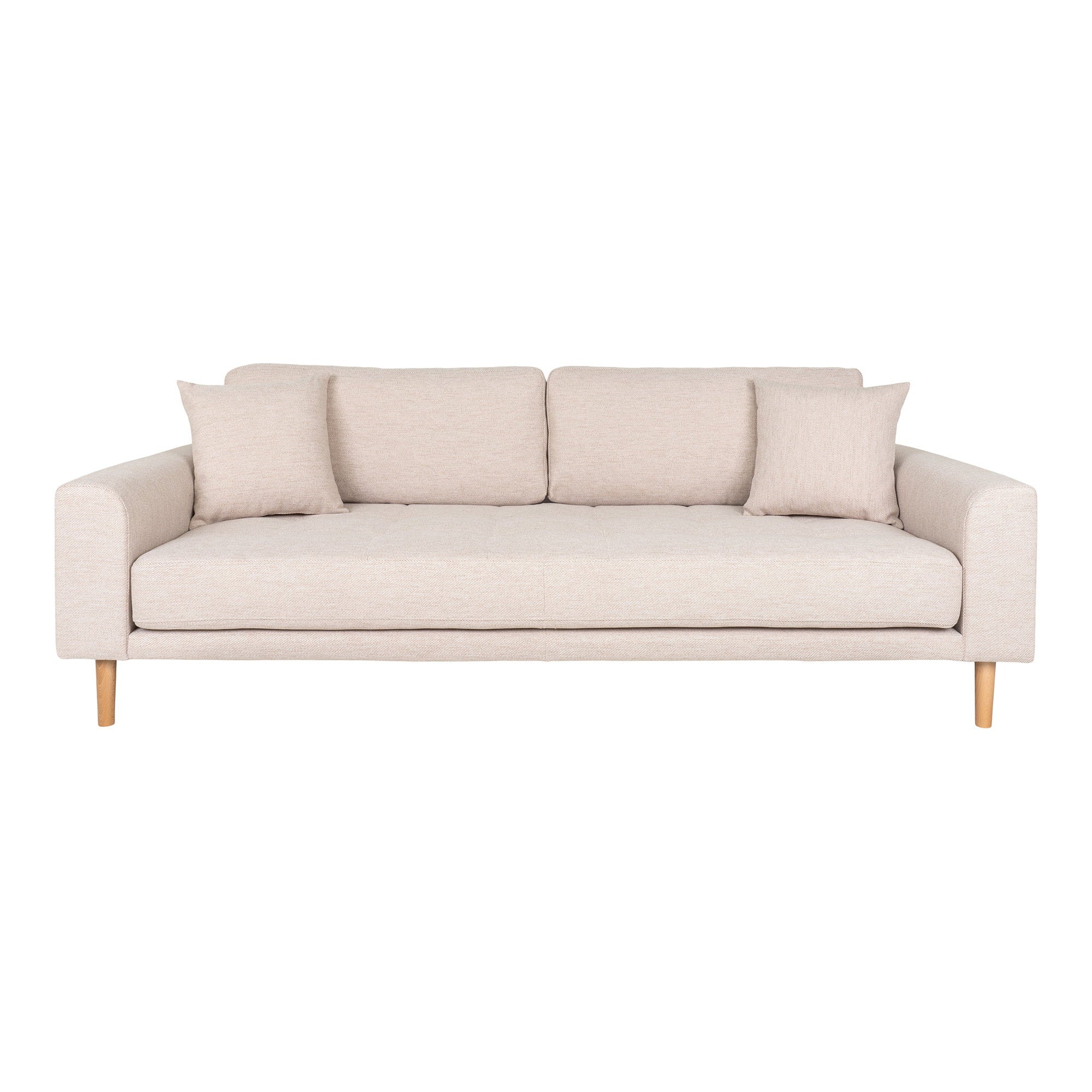 House Nordic Lido Personers Sofa Personers Sofa Sand Med Puder Natur Træben