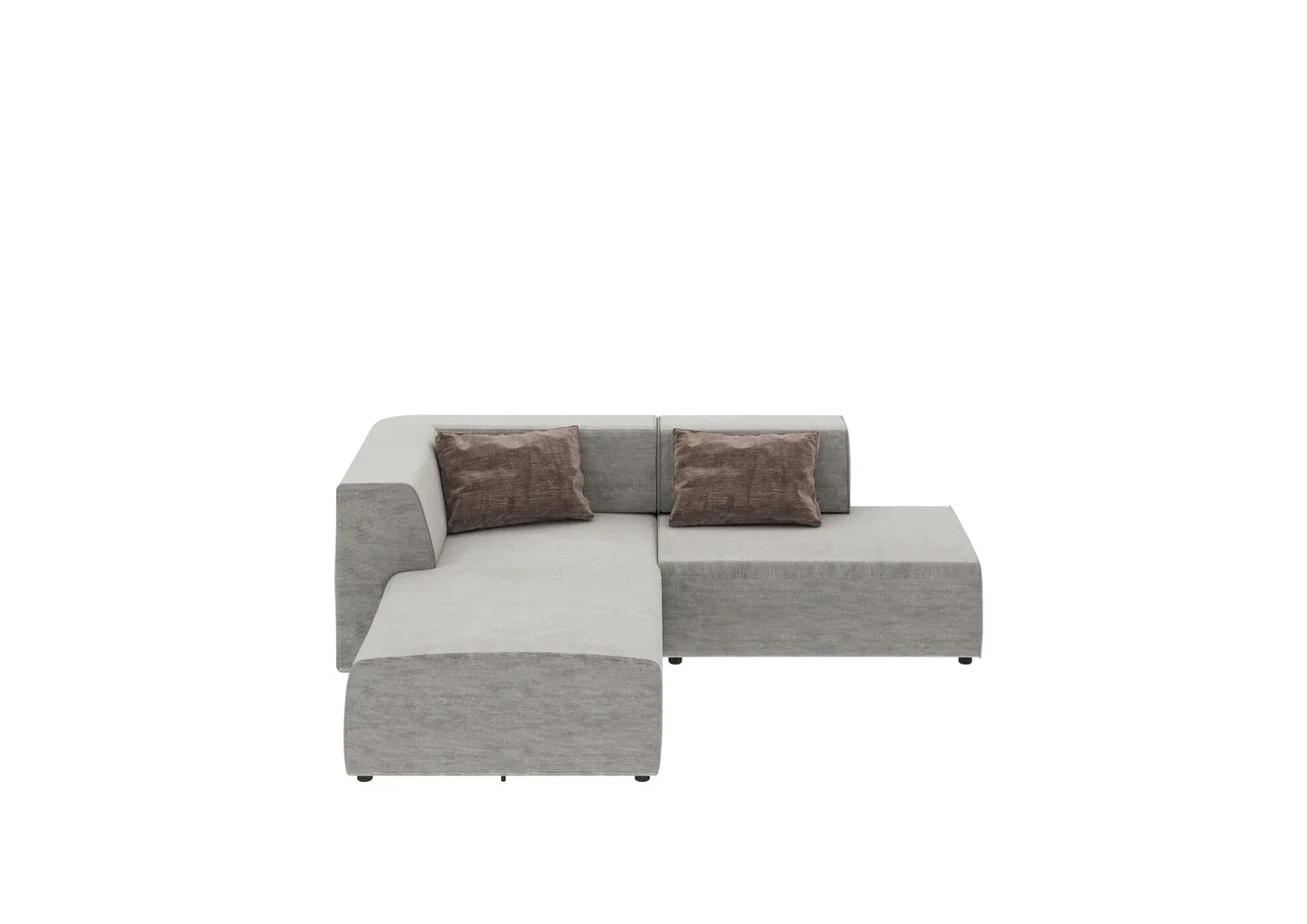 Kare Design Infinity Boston Hjørnesofa Mørkegrå Puder Grå Stof Plast
