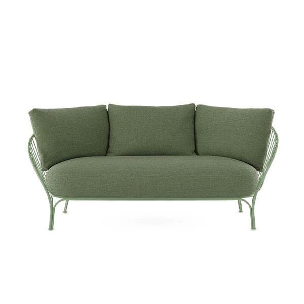 Kartell Hiray Sofa Med Hynder Grønt Stel Med Grønne Hynder : Erling Christensen Møbler
