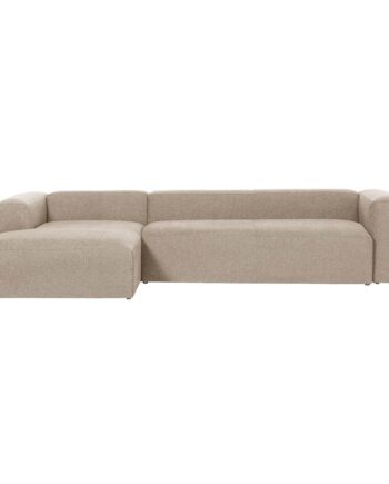 Kave Home Blok Sofa Venstre Chaiselong Beige Polyester