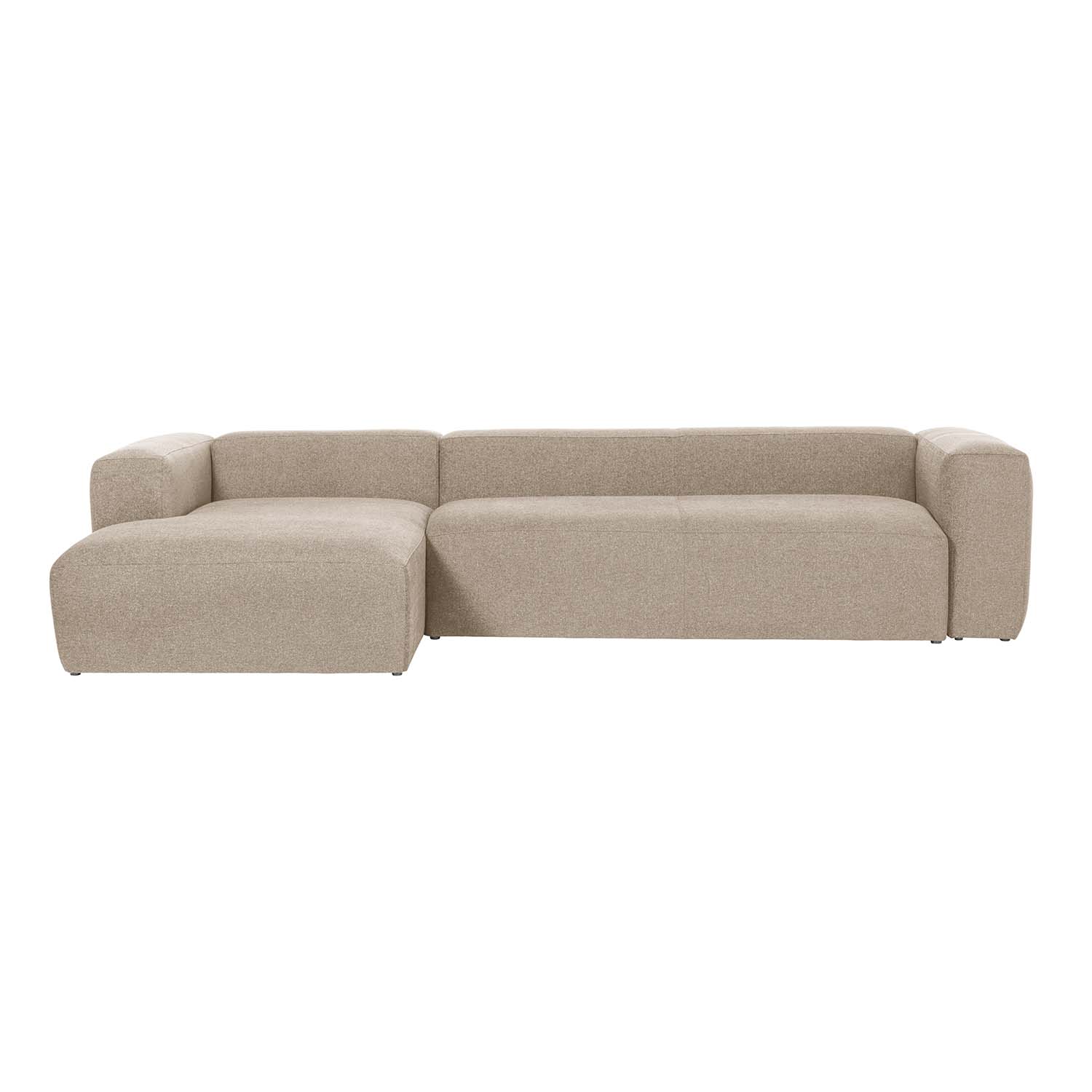 Kave Home Blok Sofa Venstre Chaiselong Beige Polyester