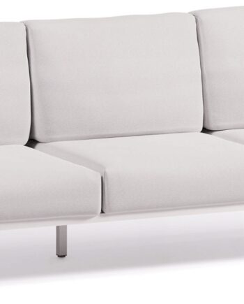 Kave Home Comova Udendørs Personers Sofa Hvid Aluminium Med Vand Resistent Crevin Hynder