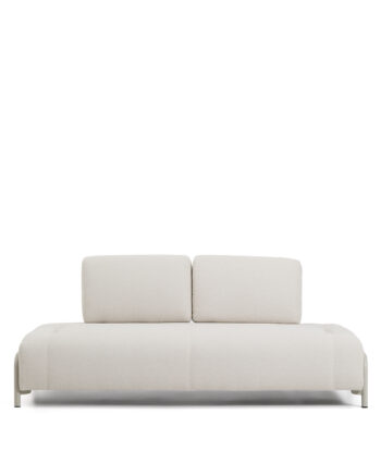 Kave Home Compo Pers Modul Sofa Ecru Chenille Stof Beige Metal 200cm