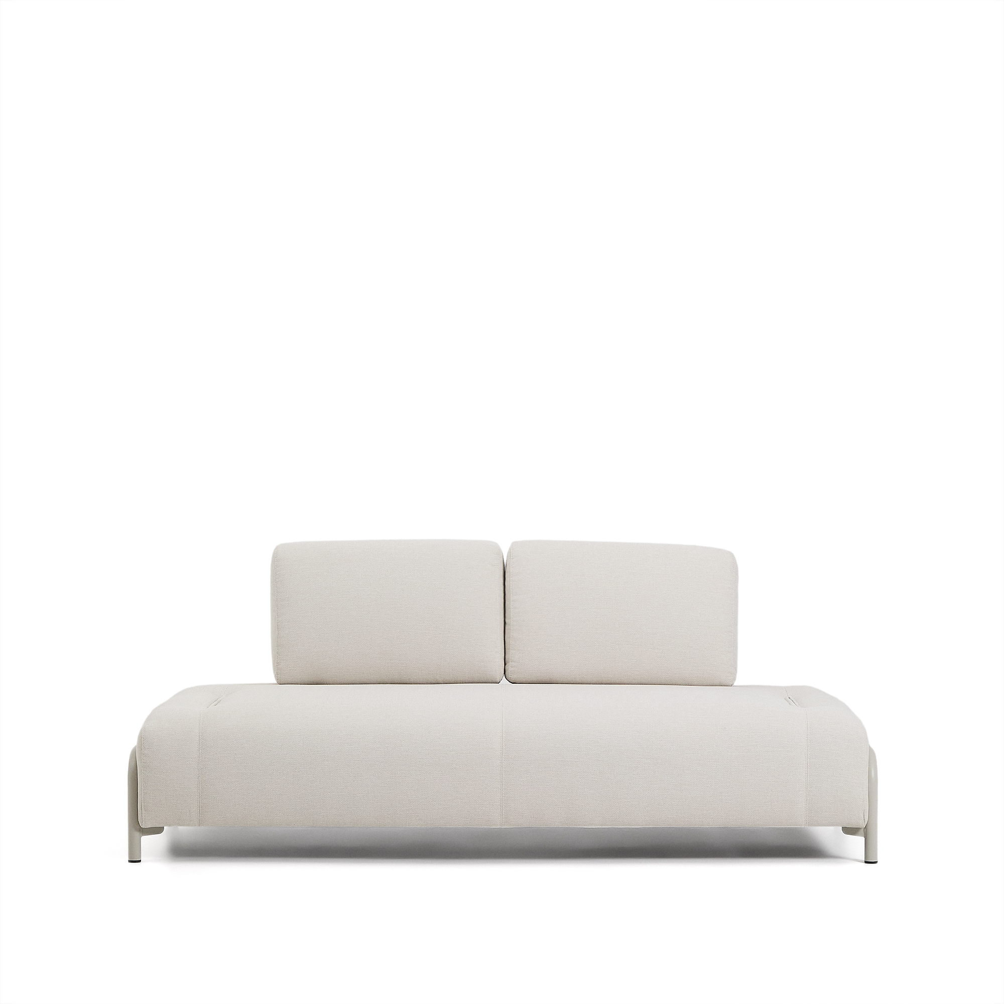 Kave Home Compo Pers Modul Sofa Ecru Chenille Stof Beige Metal 200cm