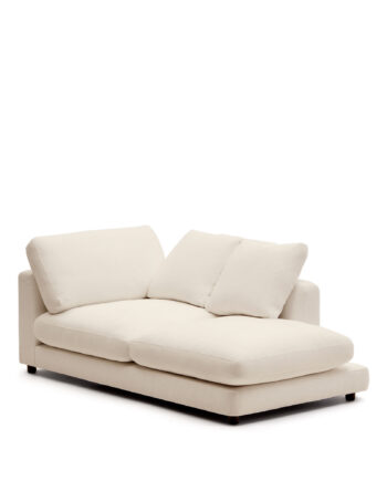 Kave Home Gala Højre Chaiselong Beige Stof 193x105