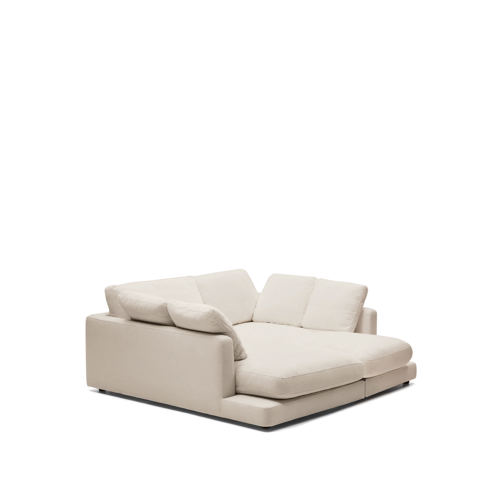 Kave Home Gala Pers Sofa Dobbelt Chaiselong Beige Stof 210cm