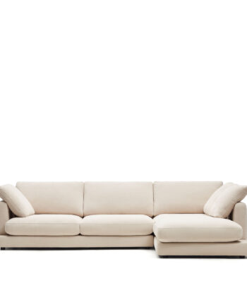 Kave Home Gala Pers Sofa Højre Chaiselong Beige Stof 300cm