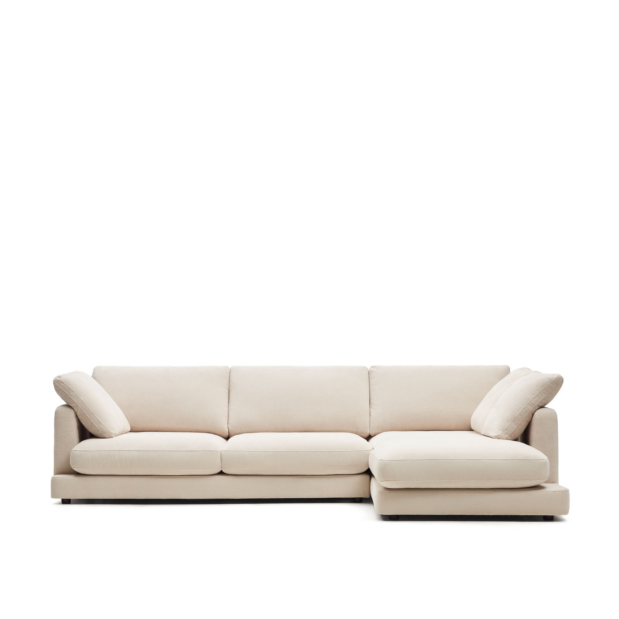 Kave Home Gala Pers Sofa Højre Chaiselong Beige Stof 300cm