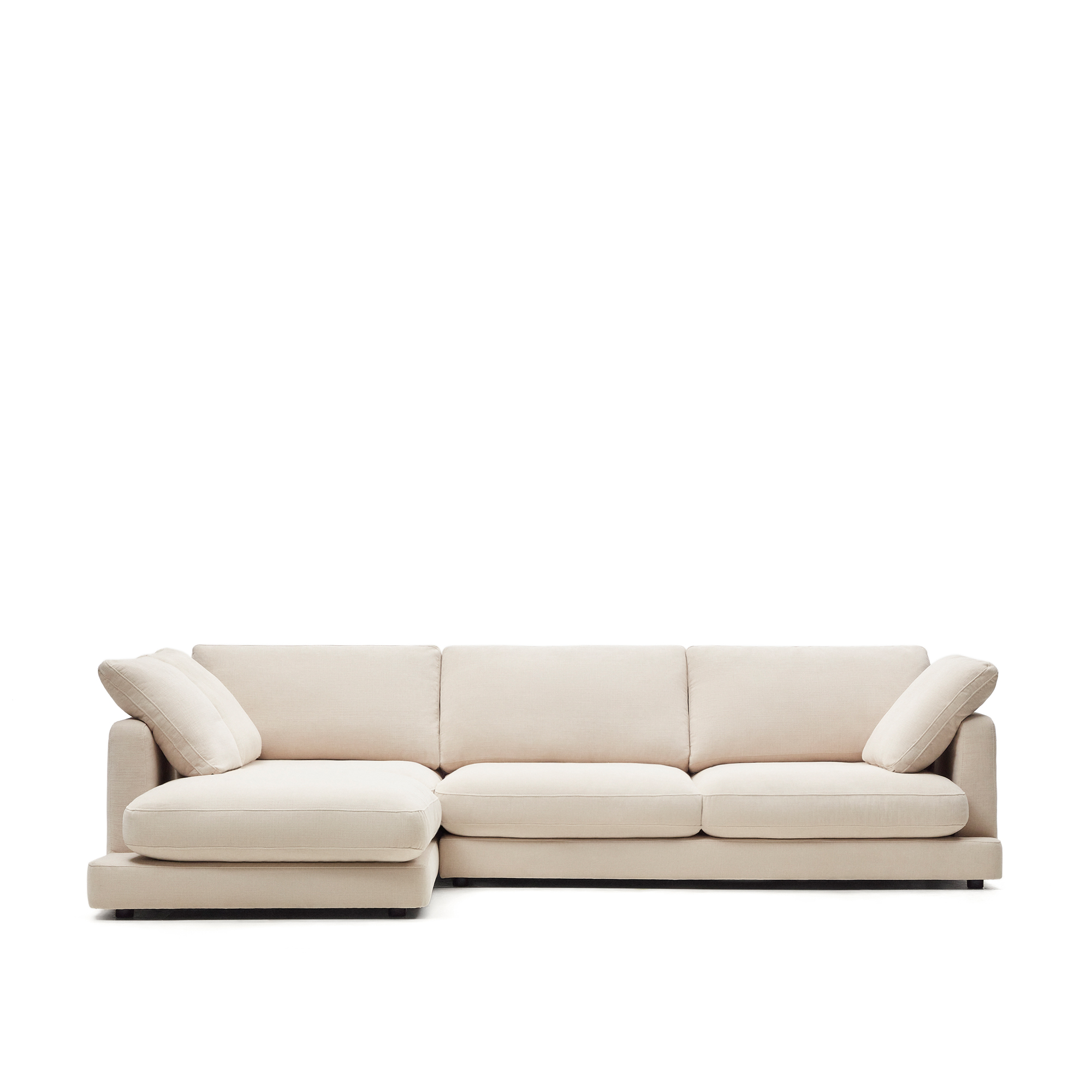 Kave Home Gala Pers Sofa Venstre Chaiselong Beige Stof 300cm