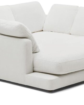 Kave Home Gala Personers Sofa Hvid Chenille Med Antibakterielt Stof Aftagelige Vendbare Betræk H87xb193xl210