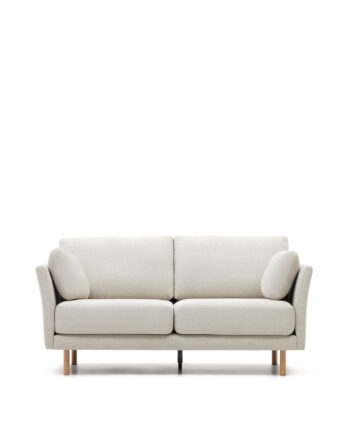 Kave Home Gilma Pers Sofa Perlemor Chenille Natur Træ