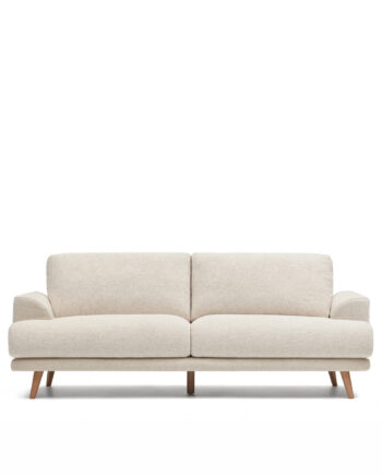 Kave Home Karin Pers Sofa Beige Stof Bøgetræ 210cm