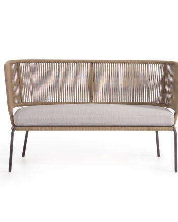 Kave Home Nadin Pers Sofa Stofhynde Beige Reb Stål