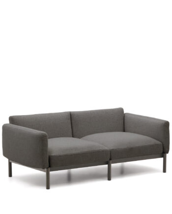 Kave Home Sorells Udendørs Pers Modul Sofa Grå Aluminium 201cm