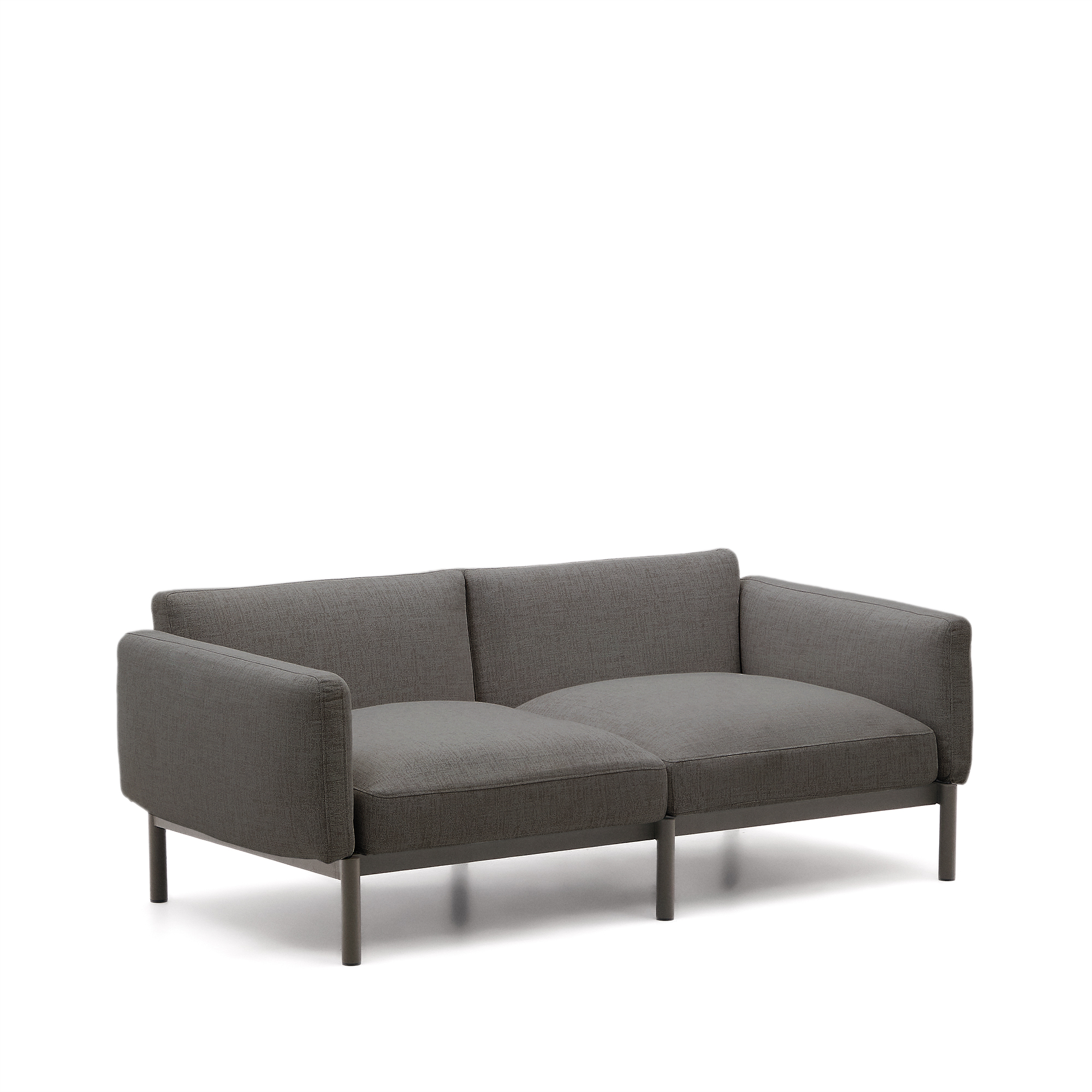 Kave Home Sorells Udendørs Pers Modul Sofa Grå Aluminium 201cm