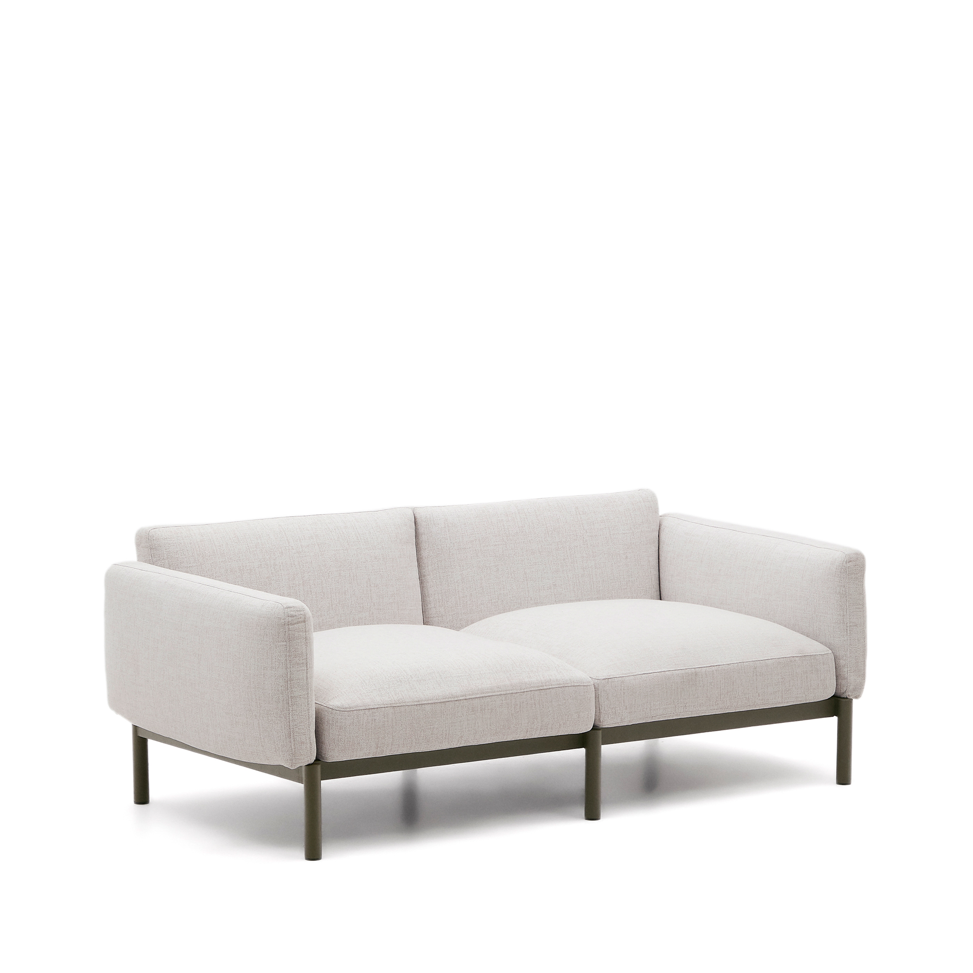 Kave Home Sorells Udendørs Pers Modul Sofa Grøn Aluminium 201cm
