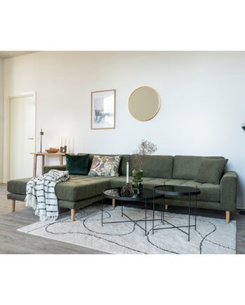 Lido Lounge Sofa Olivengrøn Venstrevendt