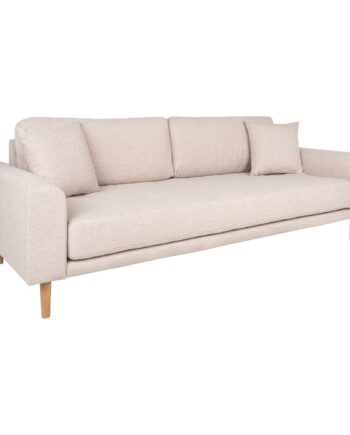 Lido Personers Sofa Personers Sofa Sand Med Puder Natur Træben Hn1050