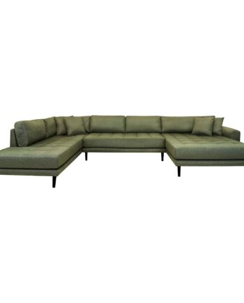 Lido Sofa Lysegrå Eller Olivengrøn Stof Olivengrøn